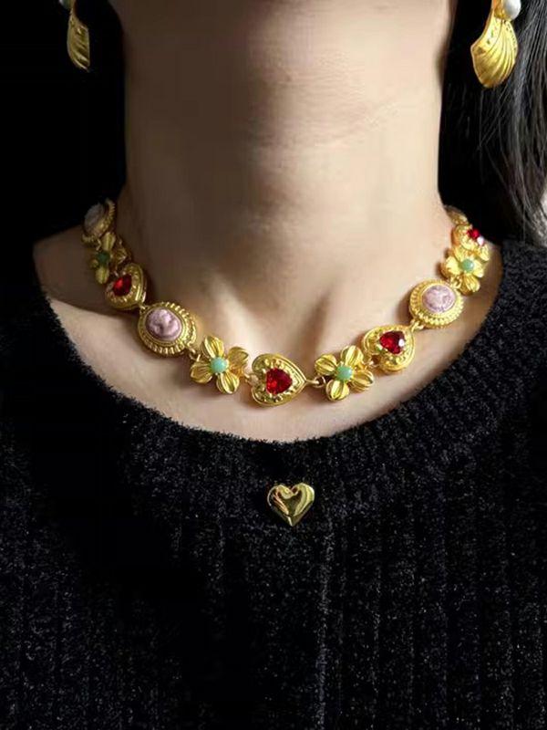 Womens Adjustable Flower Shape Heart Shape Necklaces Accessories | Jewelry Accessories&Shoes Jewelry