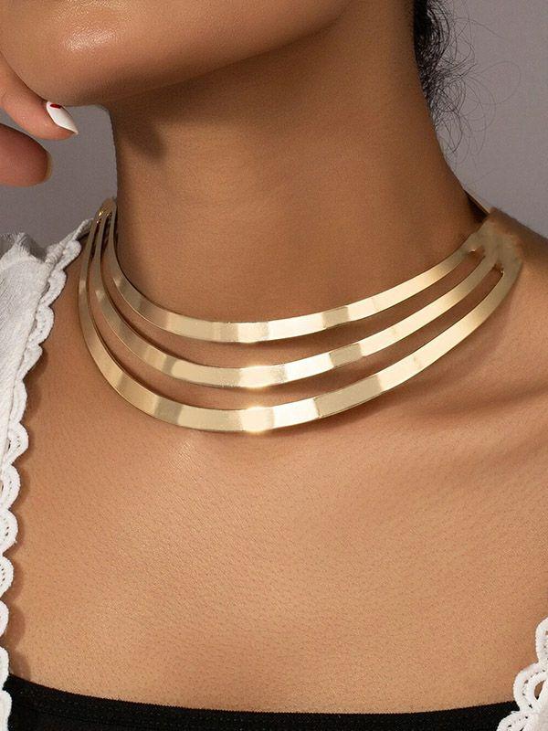 Womens Chains Geometric Hollow Necklaces Accessories | Jewelry Accessories&Shoes Jewelry