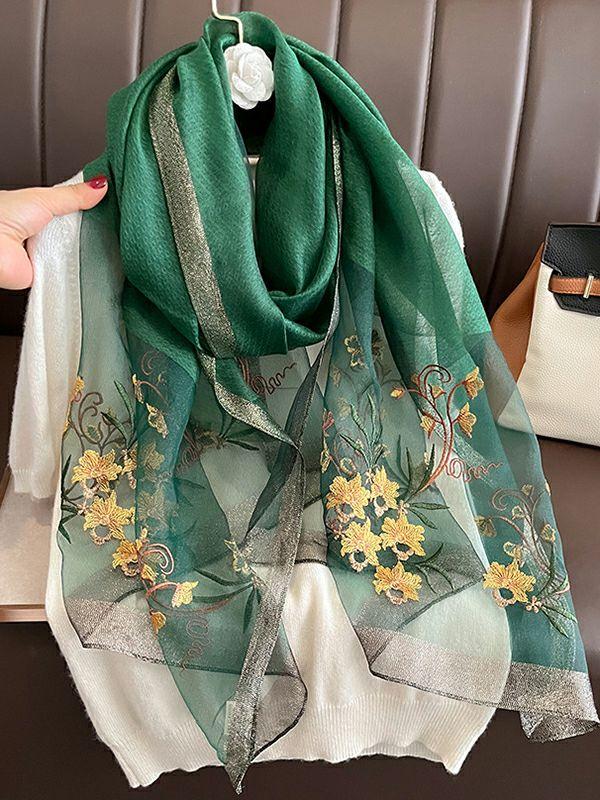 Womens Embroidered Keep Warm Shawl&Scarf | Accessories Accessories Accessories