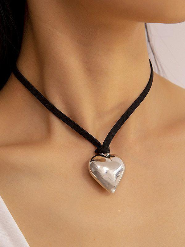 Womens Heart Shape Hollow Necklaces Accessories | Jewelry Accessories&Shoes Jewelry