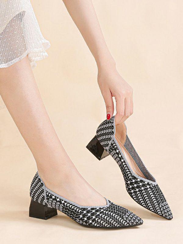 Womens Houndstooth Pointed-Toe Pumps Shoes | Shoes Accessories&Shoes Shoes