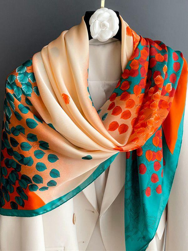 Womens Leaves Print Sun Protection Shawl&Scarf | Accessories Accessories Accessories