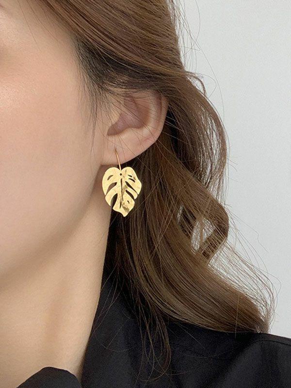 Womens Normcore Leaves Shape Solid Color Drop Earrings | Jewelry Accessories&Shoes Jewelry