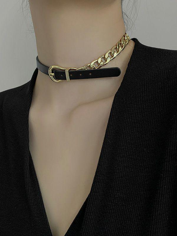 Womens Original Cool Chain Leather Necklace&Bracelet | Jewelry Accessories&Shoes Jewelry