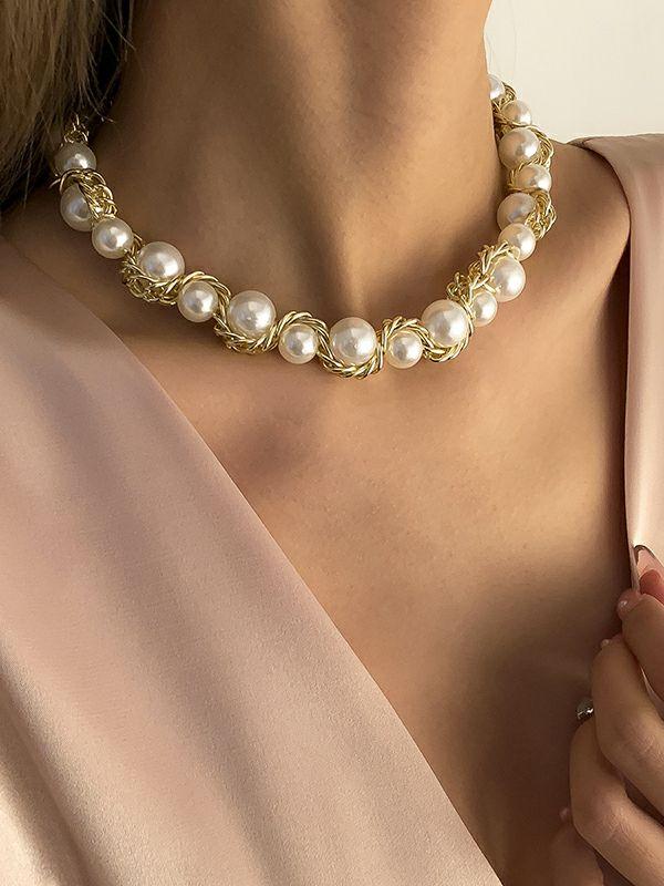 Womens Pearl Geometric Necklaces Accessories | Jewelry Accessories&Shoes Jewelry