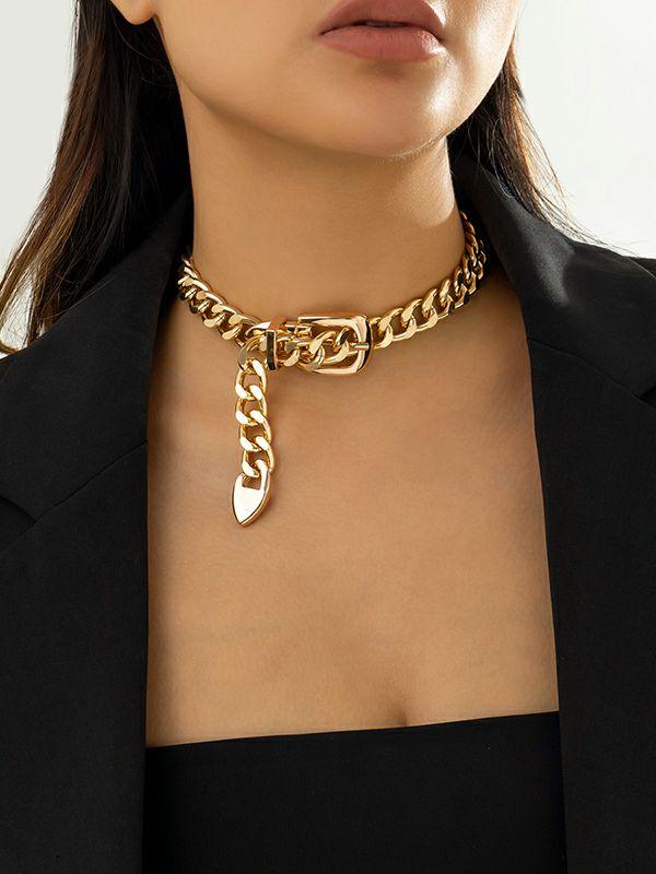 Womens Punk Chains Hollow Necklaces Accessories | Jewelry Accessories&Shoes Jewelry