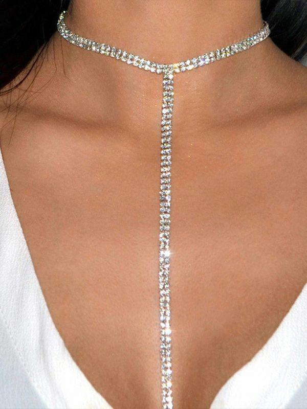 Womens Statement Normcore Rhinestone Necklaces Accessories | Jewelry Accessories&Shoes Jewelry