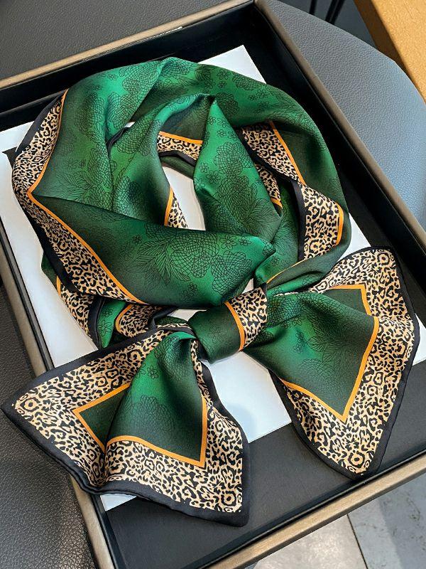 Womens Urban Leopard Printed Silk Imitation Scarf | Accessories Accessories Accessories